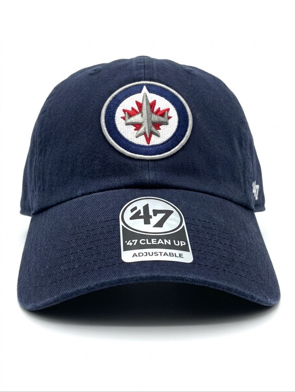 ​NWOT '47 Brand Winnipeg Jets Clean Up Adjustable Hat Navy Blue OSFA